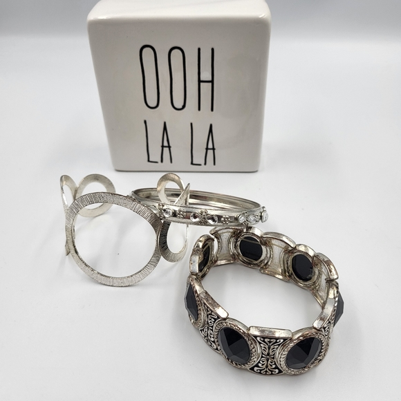 Black Beads & Sparkle Bracelet Bundle - 3 Unique Pieces - Picture 7 of 7